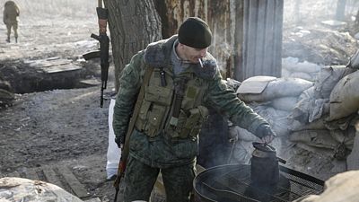 Povstalecký bojovník u Doněcku Povstalecký bojovník u Doněcku